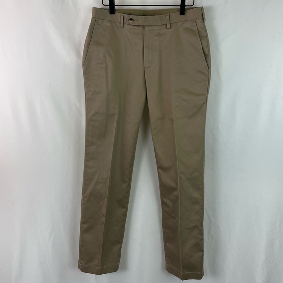Jos A Bank Slim Fit Flat Front Khaki Pants 30x30 - Picture 8 of 8